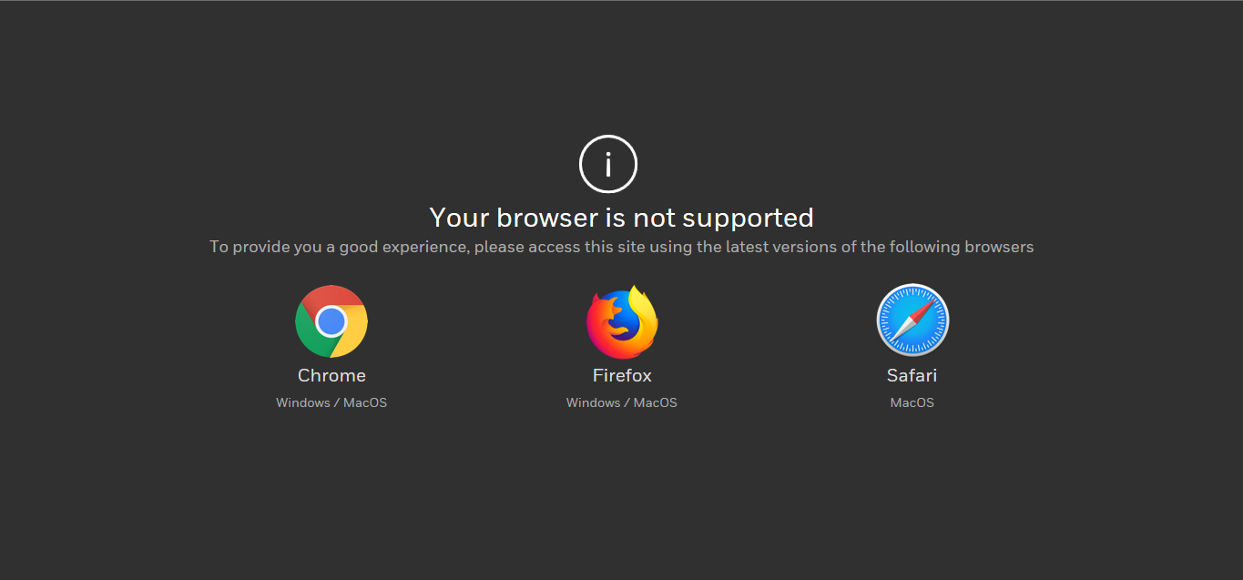 Your browser is not supported